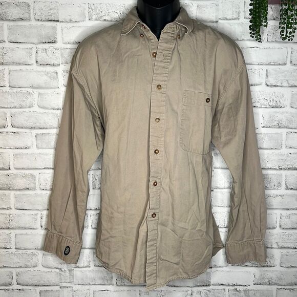 Bill Blass Casual Cotton Button Down Shirt Vintage 90’s Size Medium Tall MT - Picture 1 of 7